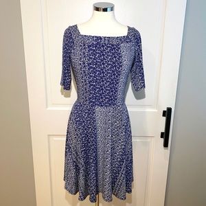 BCBGeneration Blue Floral Dress Size L NWT